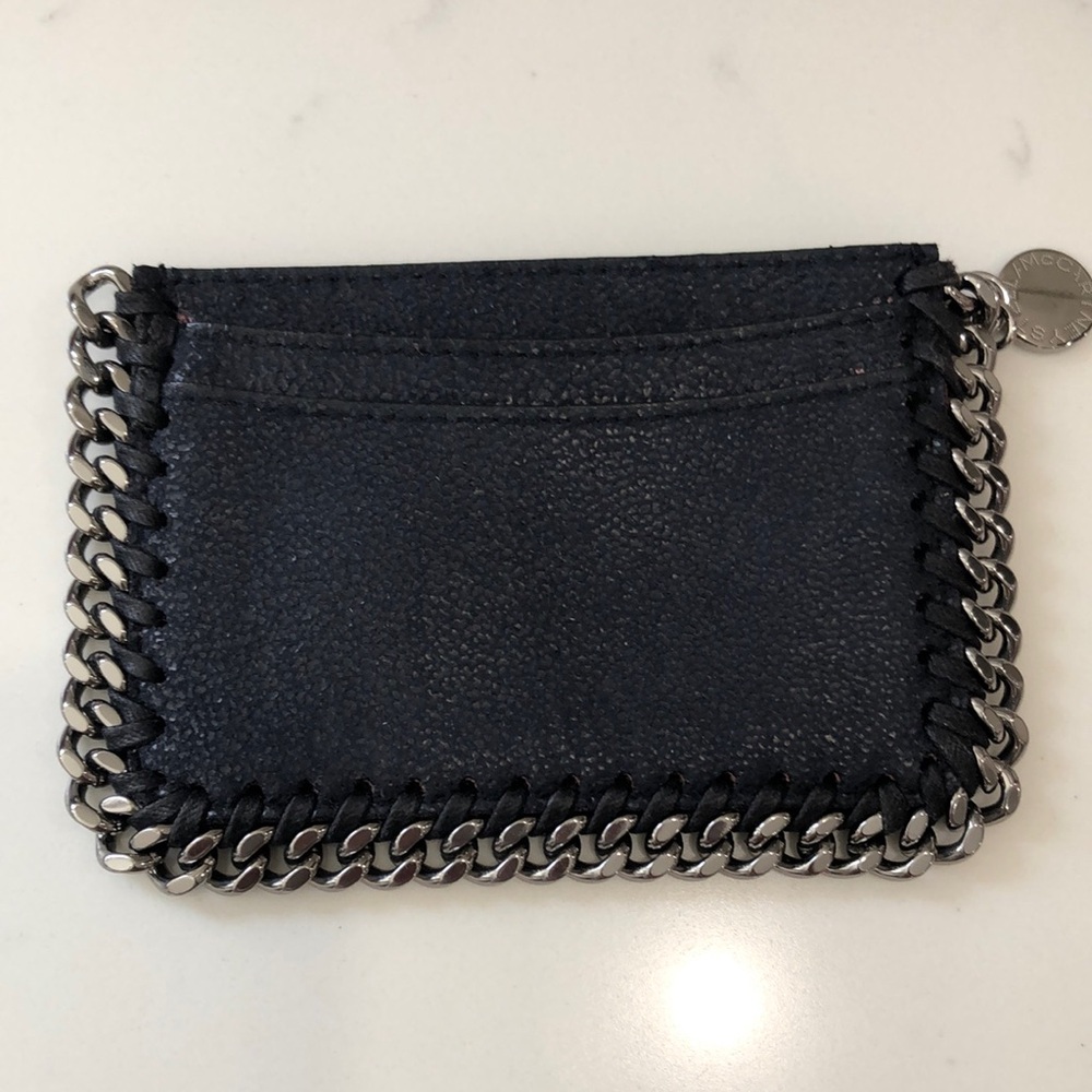 STELLA MCCARTNEY BLACK FALABELLA CARD CASE